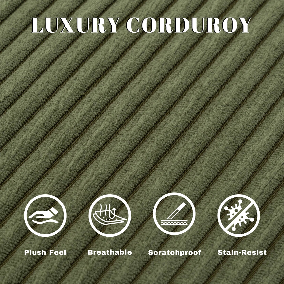 Adjustable Convertible Foldable Corduroy Sleeper Sofa Floor Bed With 2 Pillows