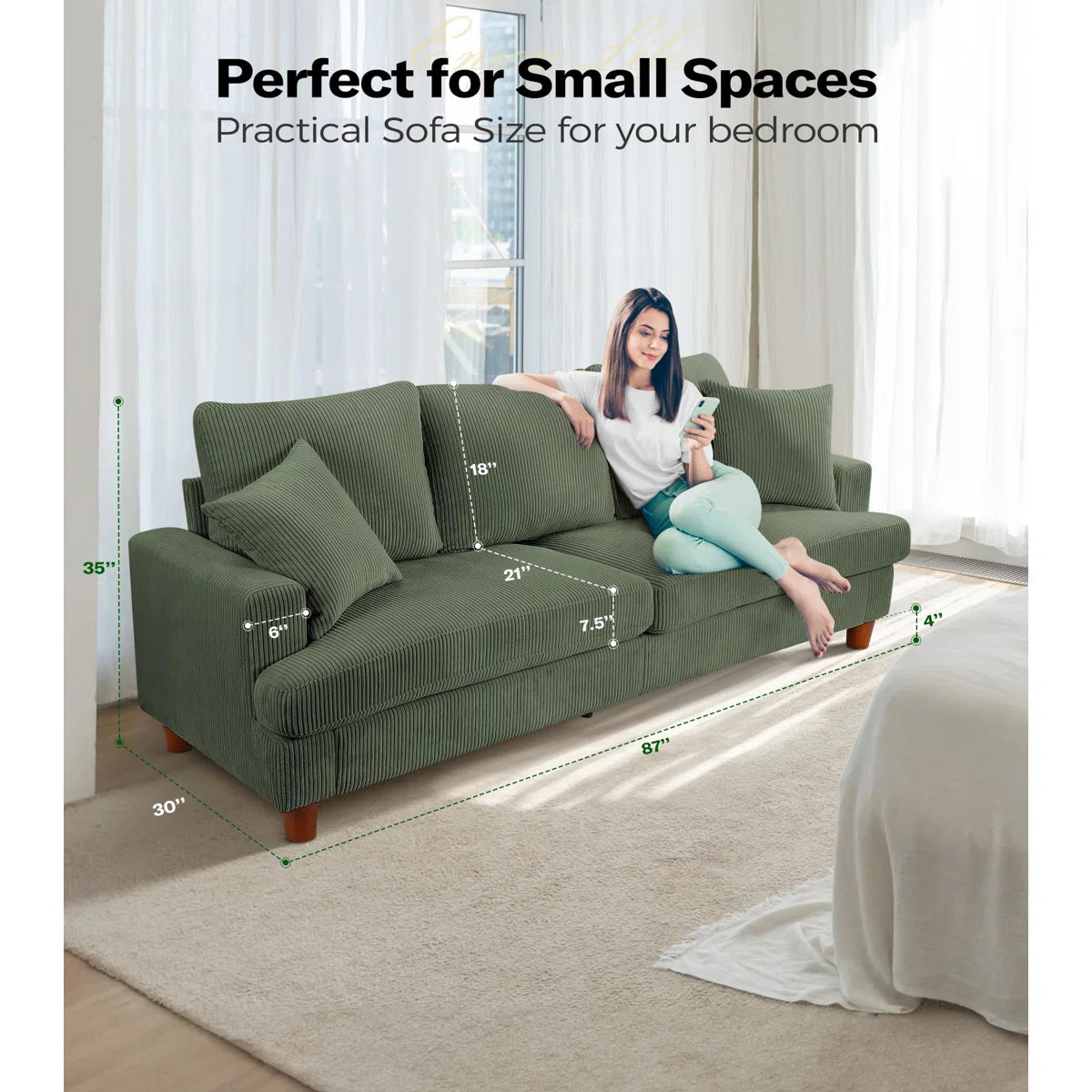 Hillburn 87'' Upholstered Sofa