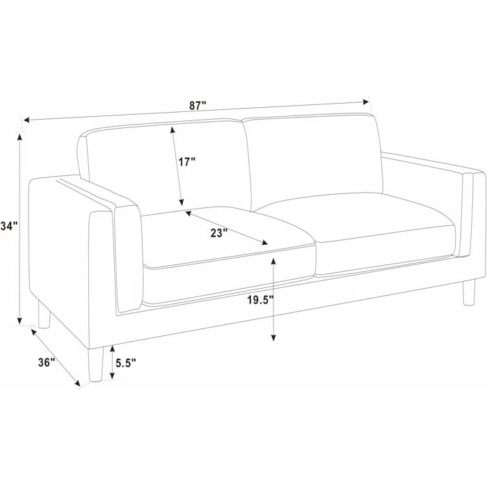 87'' Corduroy Sofa