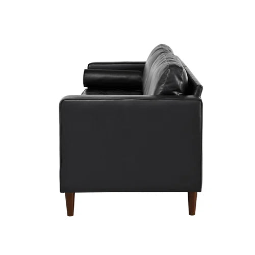 Purtell 82.25" Faux leather Square Arm Sofa