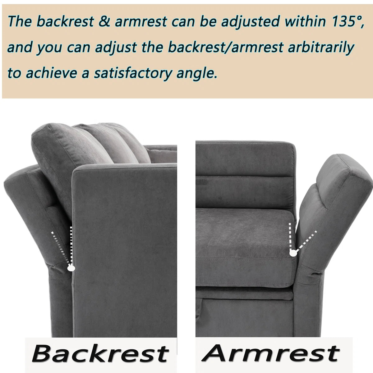 Toxi 58.26" Upholstered Loveseat with Ottoman