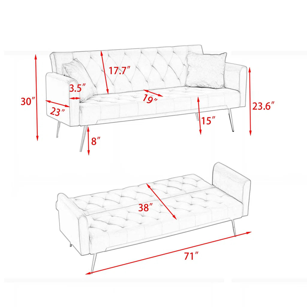 convertible love seat sofa